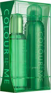 Colour Me Green Gift Set 90ml EDT Spray + 150ml Body Spray - Fragrance