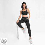 Spring Summer Elastic Lace-up Waist Yoga Pants Simple Straight Sports Casual Elastic Ankle-Tied Cropped Pants for Women - Quality Home Clothing| Beauty