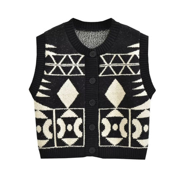 Contrast Colour Long Sleeve Vest - Clothing