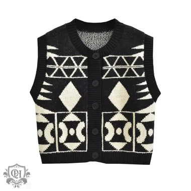 Contrast Colour Long Sleeve Vest - Clothing