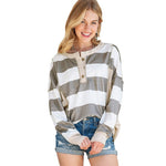 Contrast Colour Striped Sweatshirt - QH Clothing