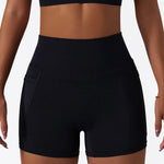 Summer Ice Silk Nude Feel Sports Shorts Quick rying Skinny Yoga Pants Pocket Breathable Cycling Running Workout Shorts - Quality Home Clothing| Beauty