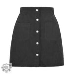 Autumn Winter Corduroy Hip Skirt Single Breasted Slim Fit Solid Skirt Women Clothing - Quality Home Clothing| Beauty