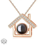 Love Cottage Diamond Projection Necklace -  QH Clothing