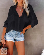 Summer Arrival Women Clothes Candy Color Flip Cardigan Big Pocket Shirt - Quality Home Clothing| Beauty