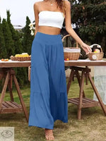 Spot Goods Summer Casual Wide Leg Cotton Linen Popular High Waist Loose Pants Women Pants - Quality Home Clothing| Beauty