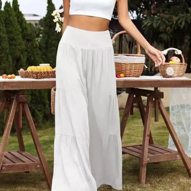 Spot Goods Summer Casual Wide Leg Cotton Linen Popular High Waist Loose Pants Women Pants - Quality Home Clothing| Beauty