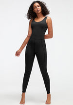 Crisscross Backless Yoga Jumpsuit - QH Clothing