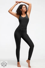 Crisscross Backless Yoga Jumpsuit - QH Clothing