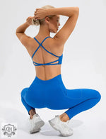 Nude Feel Yoga Bra Women Sports Underwear Shockproof Push up Beauty Back Fitness Bra Top - Quality Home Clothing| Beauty