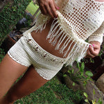 Handmade Crochet Beach Shorts - QH Clothing