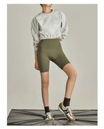 Cotton Cropped Fitness Sweater for Women - QH Clothing