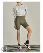 Cotton Cropped Fitness Sweater for Women - QH Clothing