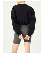 Cotton Cropped Fitness Sweater for Women - QH Clothing