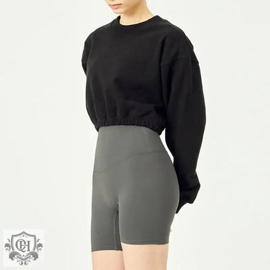 Cotton Cropped Fitness Sweater for Women - QH Clothing