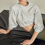 Cotton Cropped Fitness Sweater for Women - QH Clothing