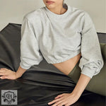 Cotton Cropped Fitness Sweater for Women - QH Clothing