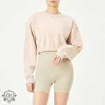 Cotton Cropped Fitness Sweater for Women - QH Clothing