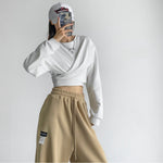 Cropped Strap Hip Hop Sweater - QH Clothing