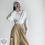 Cropped Strap Hip Hop Sweater - QH Clothing