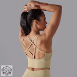 Cross Beauty Back Yoga Vest Set - QH Clothing