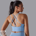 Cross Beauty Back Yoga Vest Set - QH Clothing