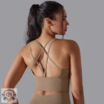 Cross Beauty Back Yoga Vest Set - QH Clothing