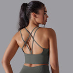 Cross Beauty Back Yoga Vest Set - QH Clothing