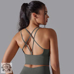 Cross Beauty Back Yoga Vest Set - QH Clothing