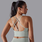 Cross Beauty Back Yoga Vest Set - QH Clothing