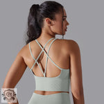 Cross Beauty Back Yoga Vest Set - QH Clothing