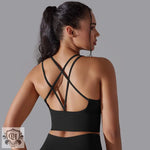 Cross Beauty Back Yoga Vest Set - QH Clothing