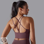 Cross Beauty Back Yoga Vest Set - QH Clothing