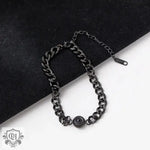 Simple and elegant Cuban chain with round projection bracelet -  QH Clothing