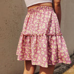 Ladies Floral Skirt Little Daisy Printed Pleated Skirt for Women - Quality Home Clothing| Beauty