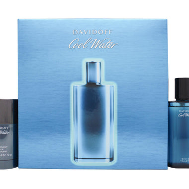 Davidoff Cool Water Gift Set 75ml EDT + 75g Deodorant Stick - Shower & Body Care