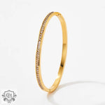 18K gold noble and dazzling diamond design versatile bracelet - QH Clothing