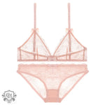 Delicate Lace Bra Set - S / Pink - Clothing