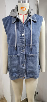 Denim Button-Up Waistcoat - Clothing