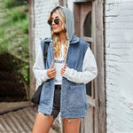 Denim Button-Up Waistcoat - Clothing