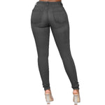 Stretchy Denim High Rise Jeans - QH Clothing