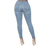 Stretchy Denim High Rise Jeans - QH Clothing