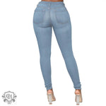 Stretchy Denim High Rise Jeans - QH Clothing