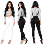 Stretchy Denim High Rise Jeans - QH Clothing