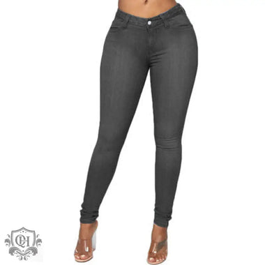 Stretchy Denim High Rise Jeans - QH Clothing