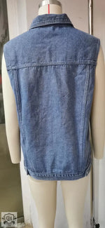 Denim Loose Waistcoat Vest - Clothing