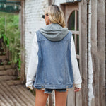 Denim Loose Waistcoat Vest - Clothing