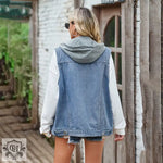 Denim Loose Waistcoat Vest - Clothing