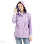 New Spring Autumn Detachable Hat Windbreaker Women Women Clothing Striped Inner Coat Plus Size Women - Quality Home Clothing| Beauty