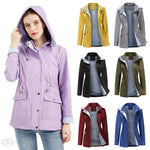 New Spring Autumn Detachable Hat Windbreaker Women Women Clothing Striped Inner Coat Plus Size Women - Quality Home Clothing| Beauty